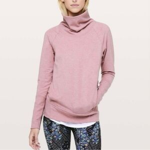 Lululemon High Lines Pullover Cowl Neck Sweatshirt Heathered Athleisure